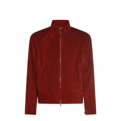 Stand-Collar Suede Jacket