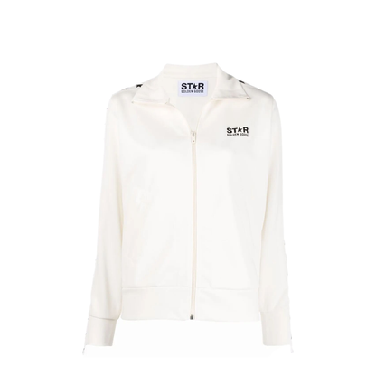 MAYFEYR - Golden Goose - Zipped Sweatshirt With Grosgrain Strip And Stars - GWP00875P00052081347