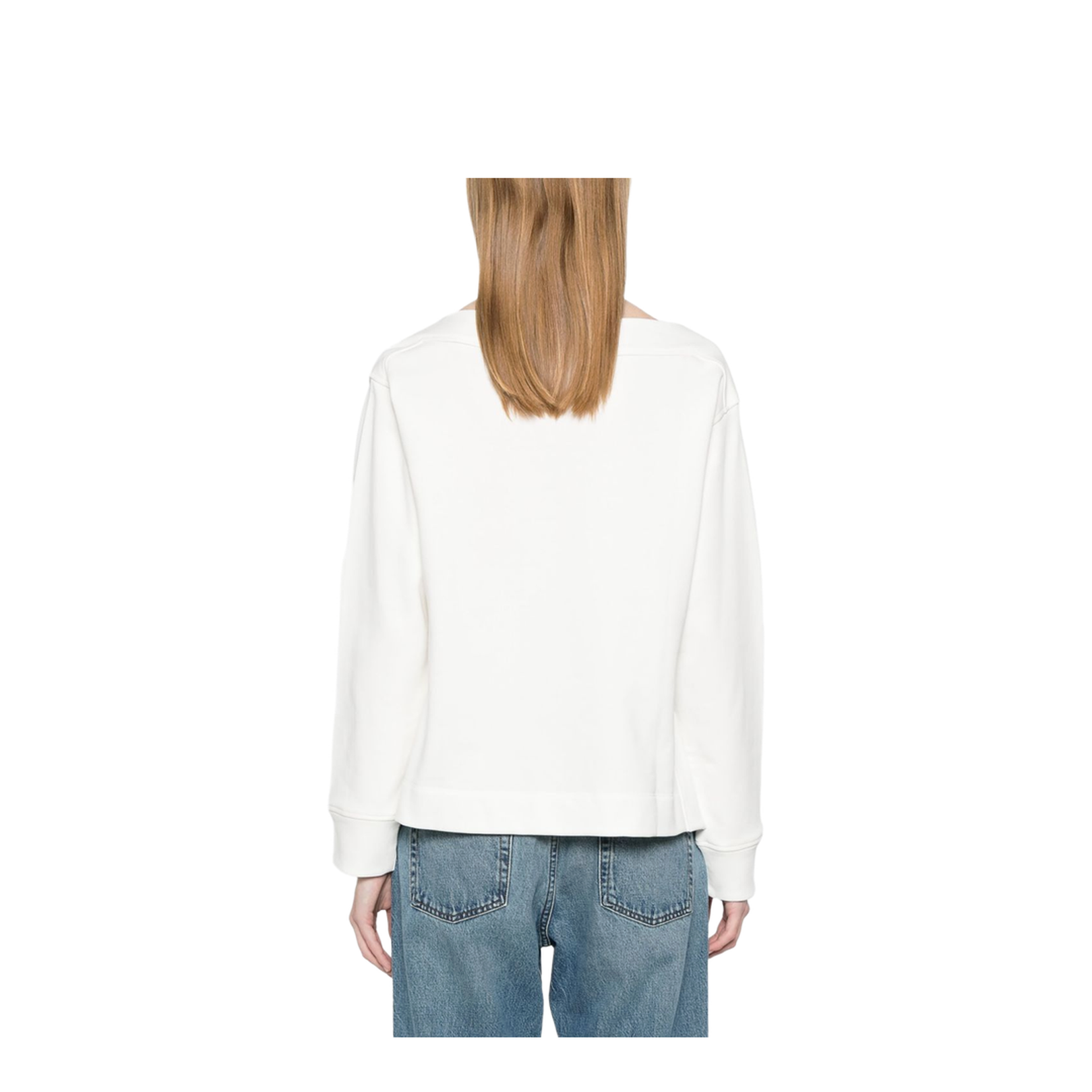 Sweatshirt in French Terry Cotton with Oversized Logo