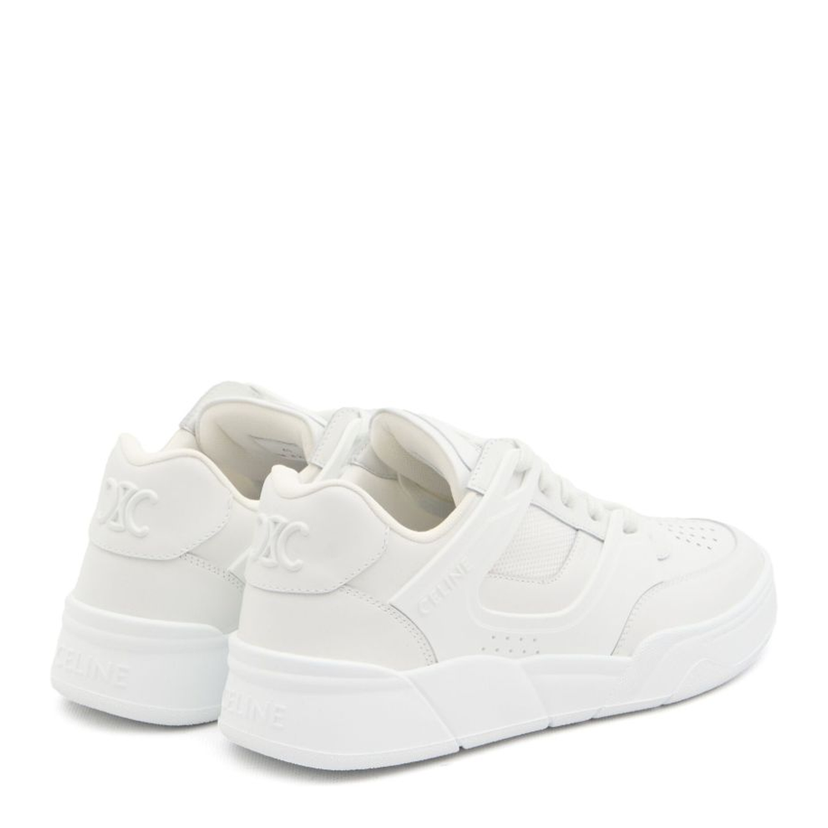 CT-09 Leather Sneakers with Mesh Inserts