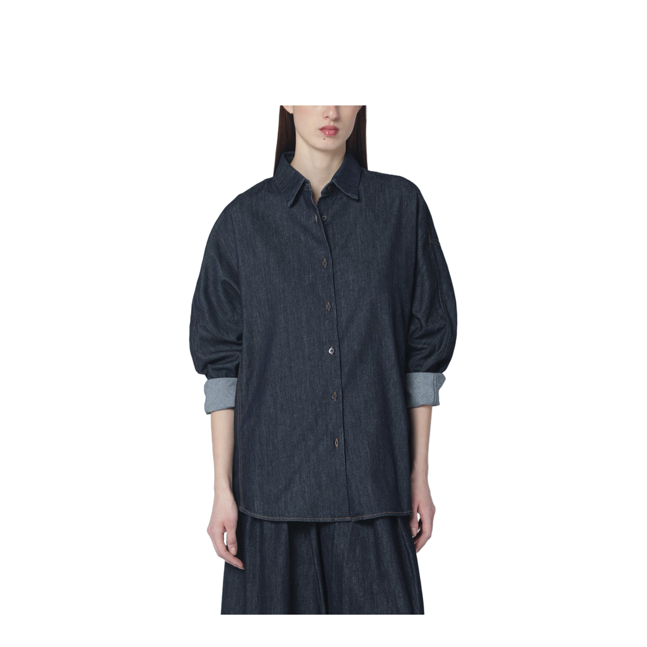 Oversized Indigo Denim Shirt