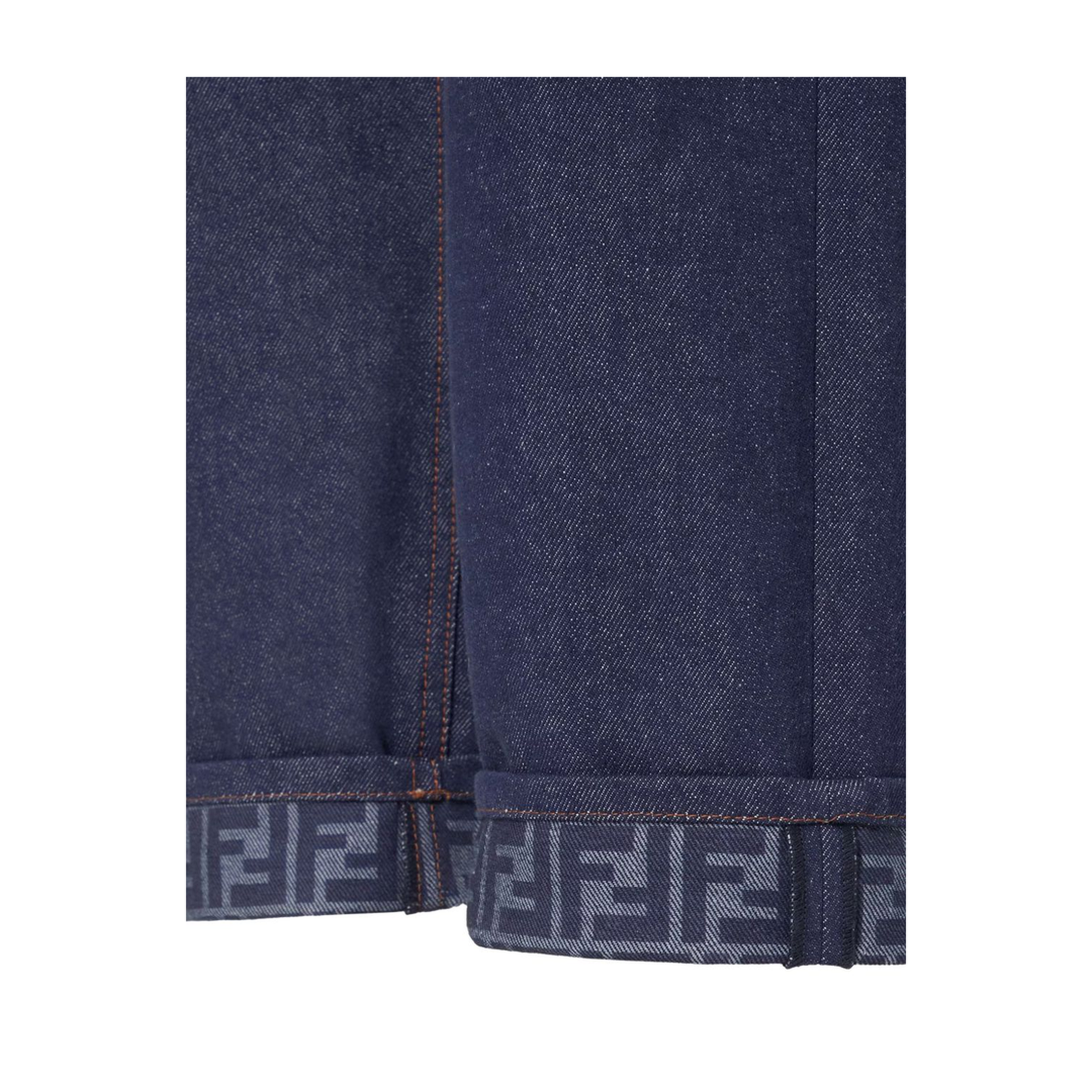 Navy Blue Wide-Leg Jeans