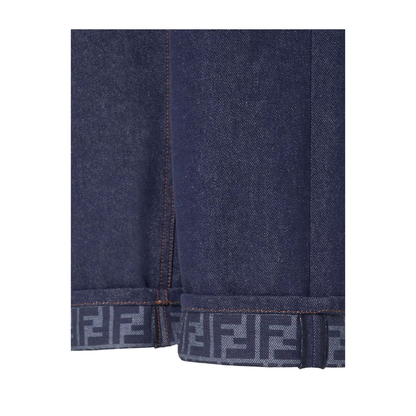 Navy Blue Wide-Leg Jeans