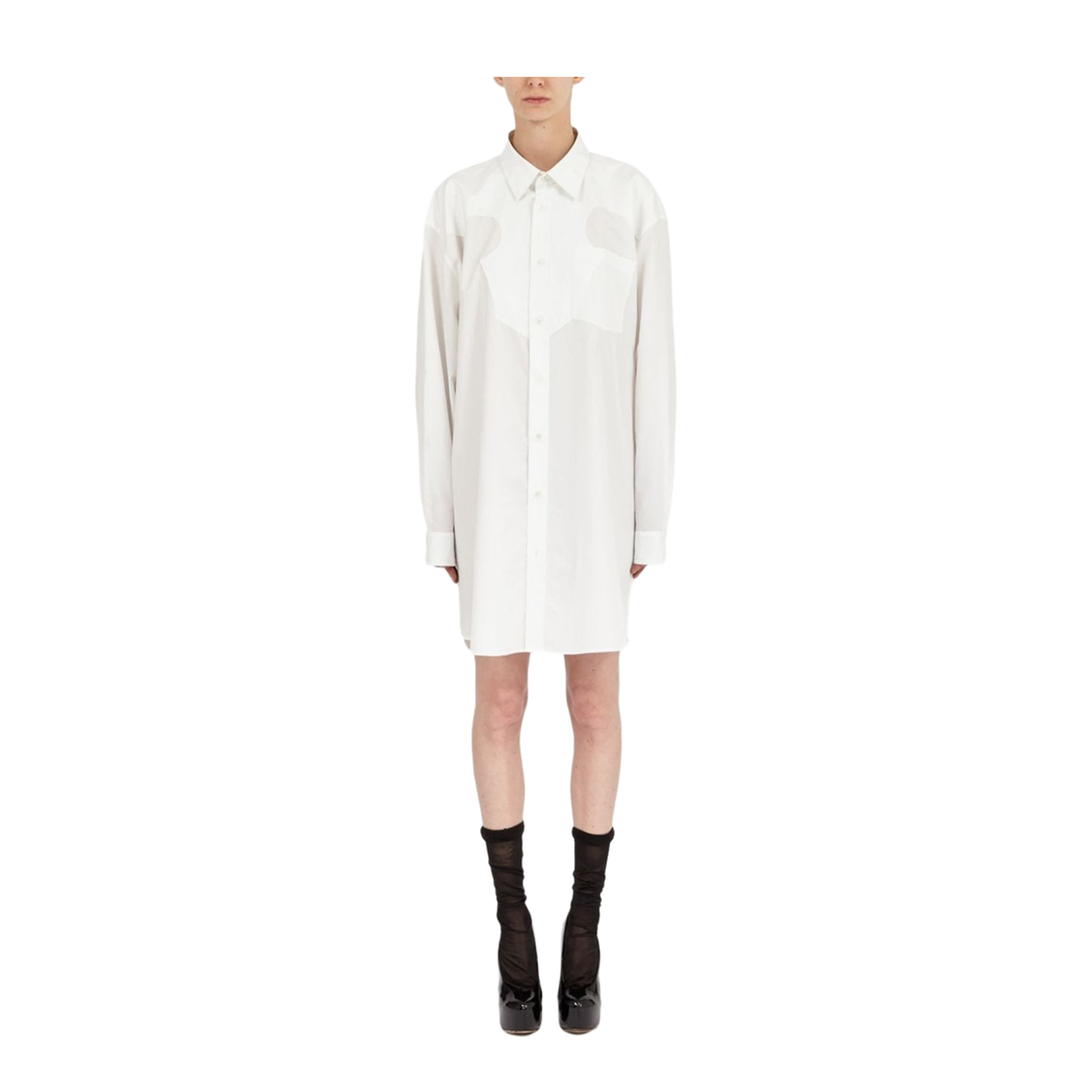 White Cotton Poplin Shirt