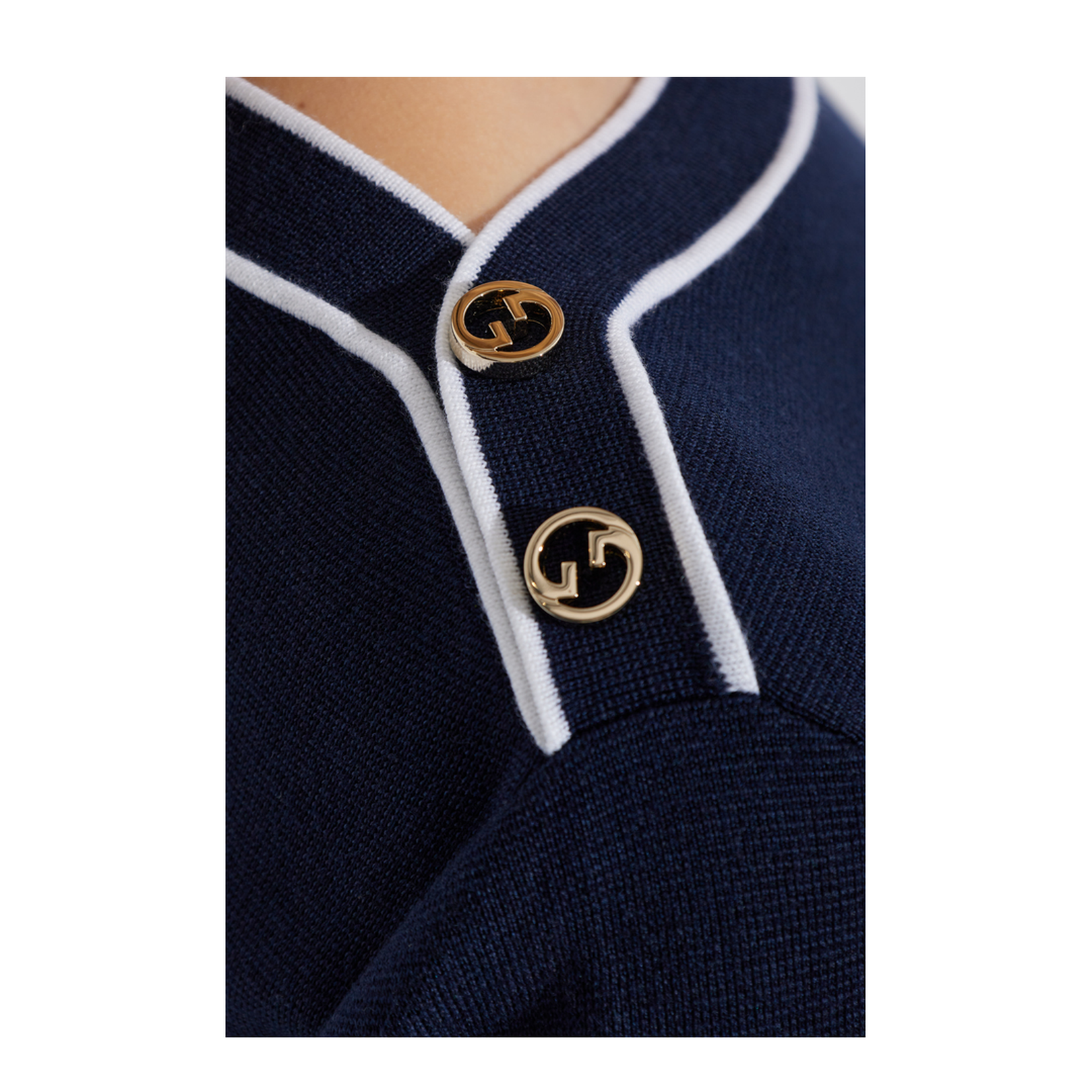 Fine Wool Top in Navy