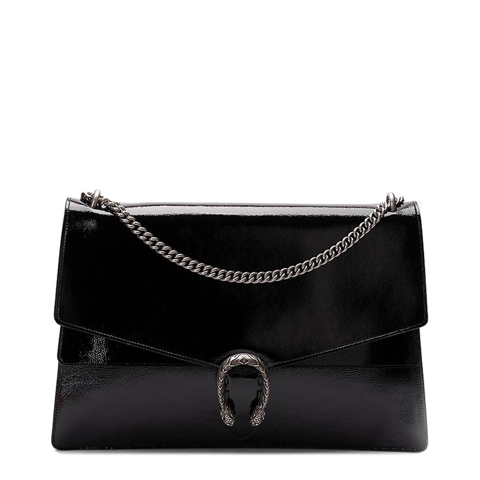 Dionysus Medium Leather Shoulder Bag - Black
