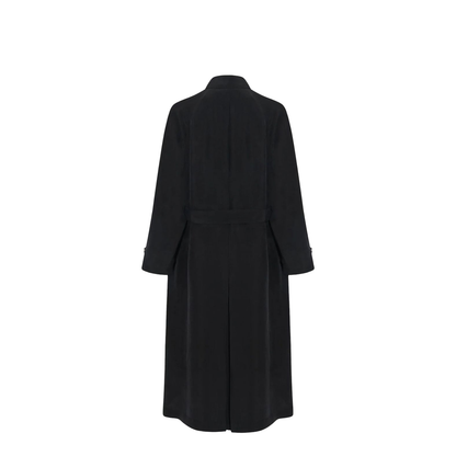 Ryo Coat Black in Silk