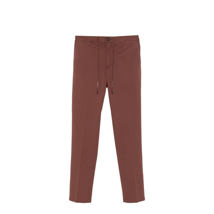 Cotton Trousers In Brown