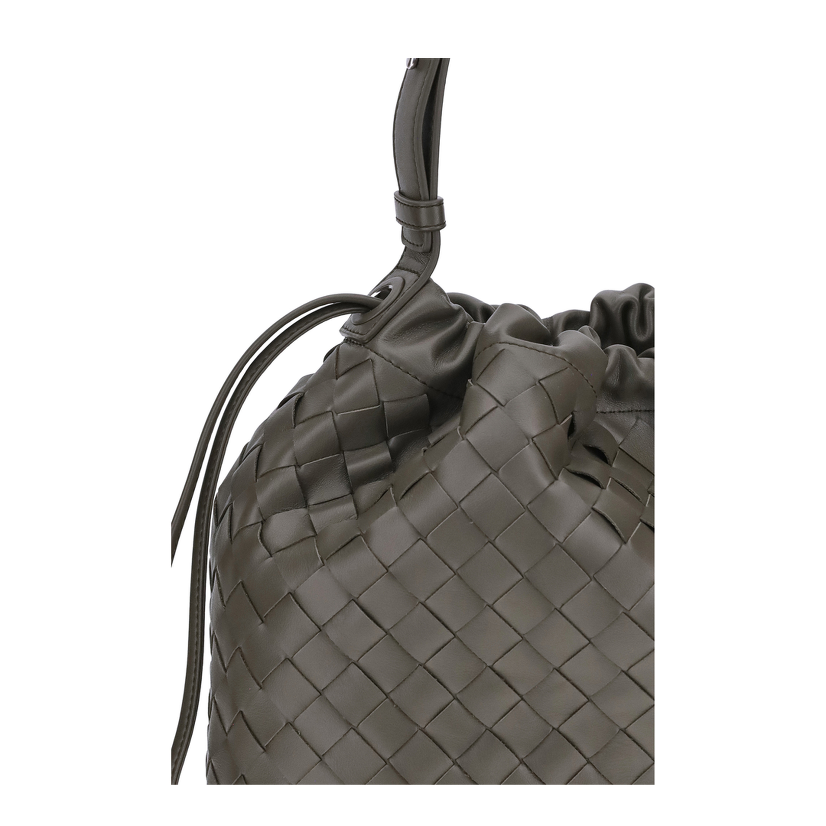 Cypress Coloured Bucket Bag in Intrecciato