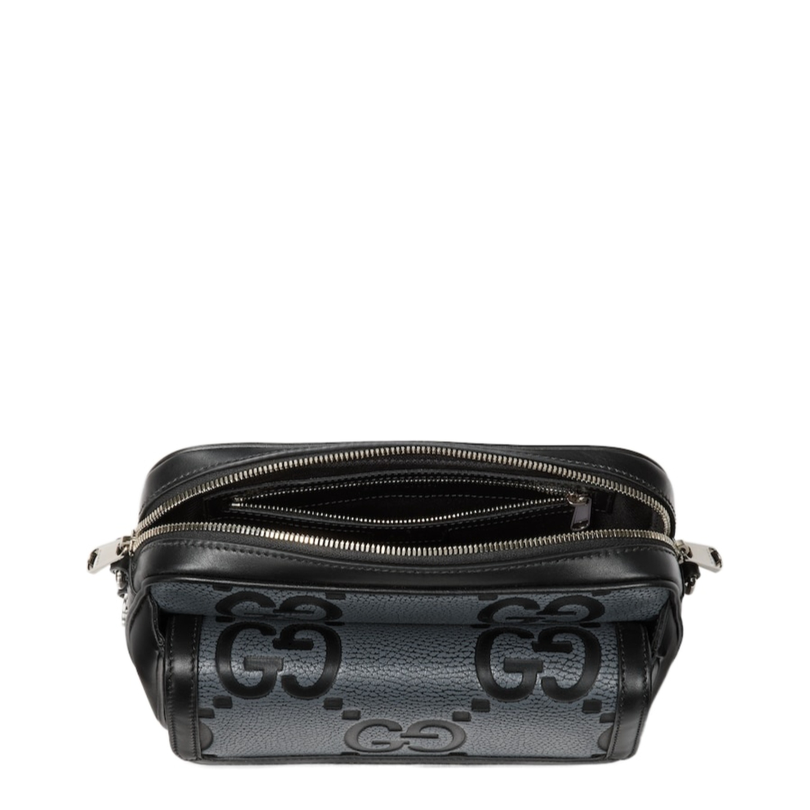 GG Jumbo Small Leather Crossbody Bag - Black