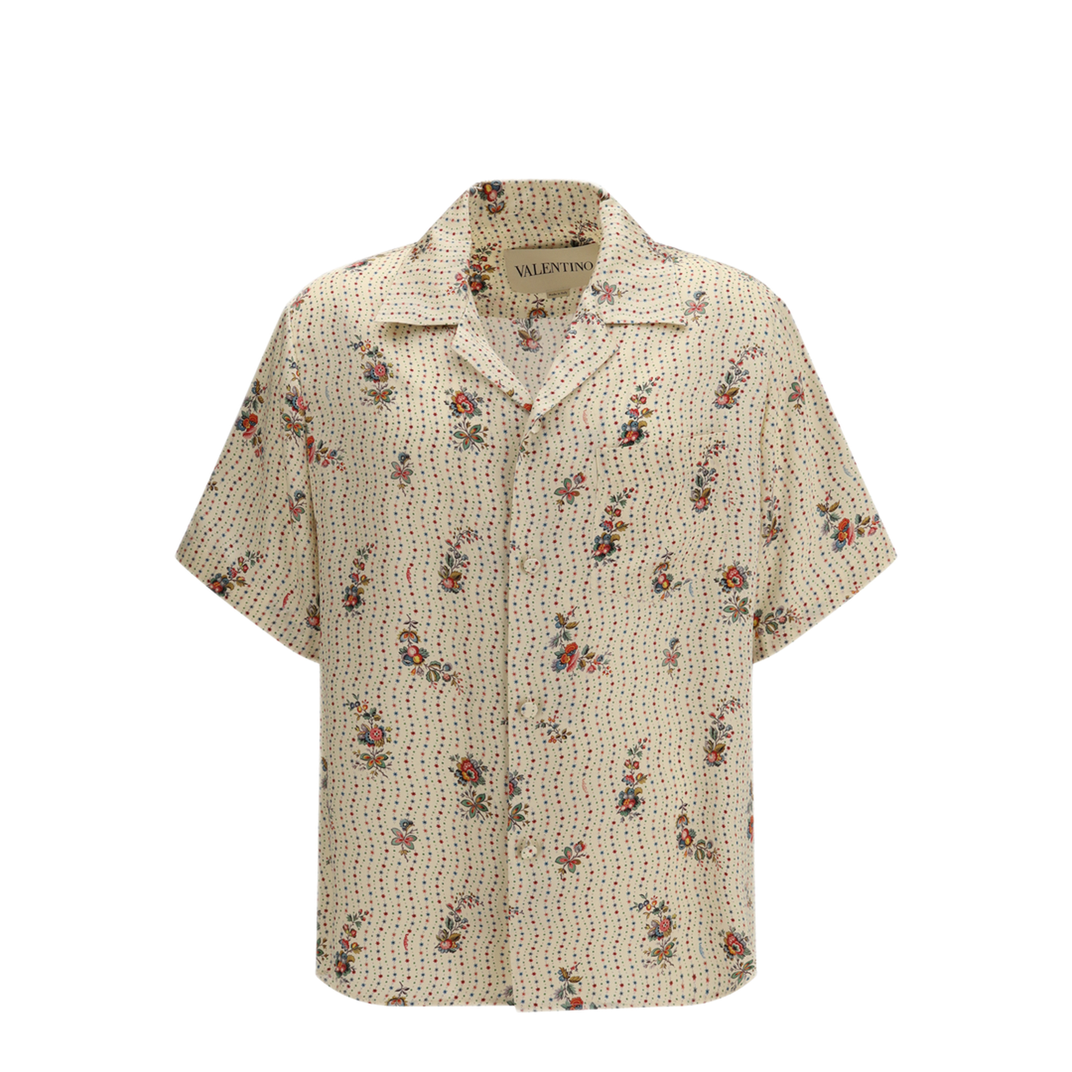 MAYFEYR - Valentino - Papier Floral Print Silk Bowling Shirt - 8V3AA111B9G