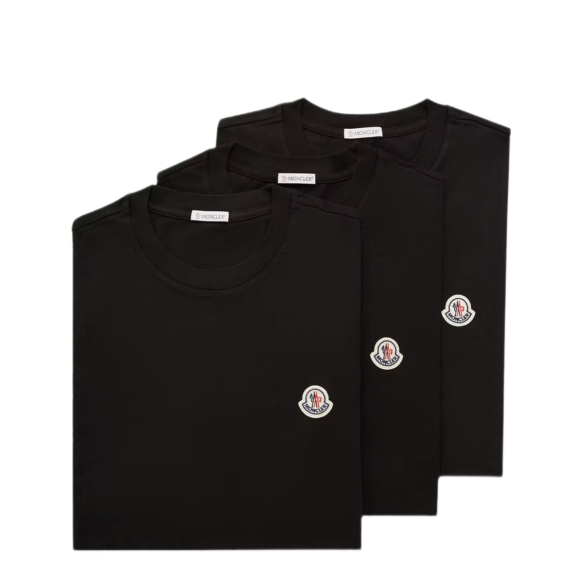 MAYFEYR - Moncler - Logo Patch Cotton T Shirt Pack Of Three - L20918C00042829H8999
