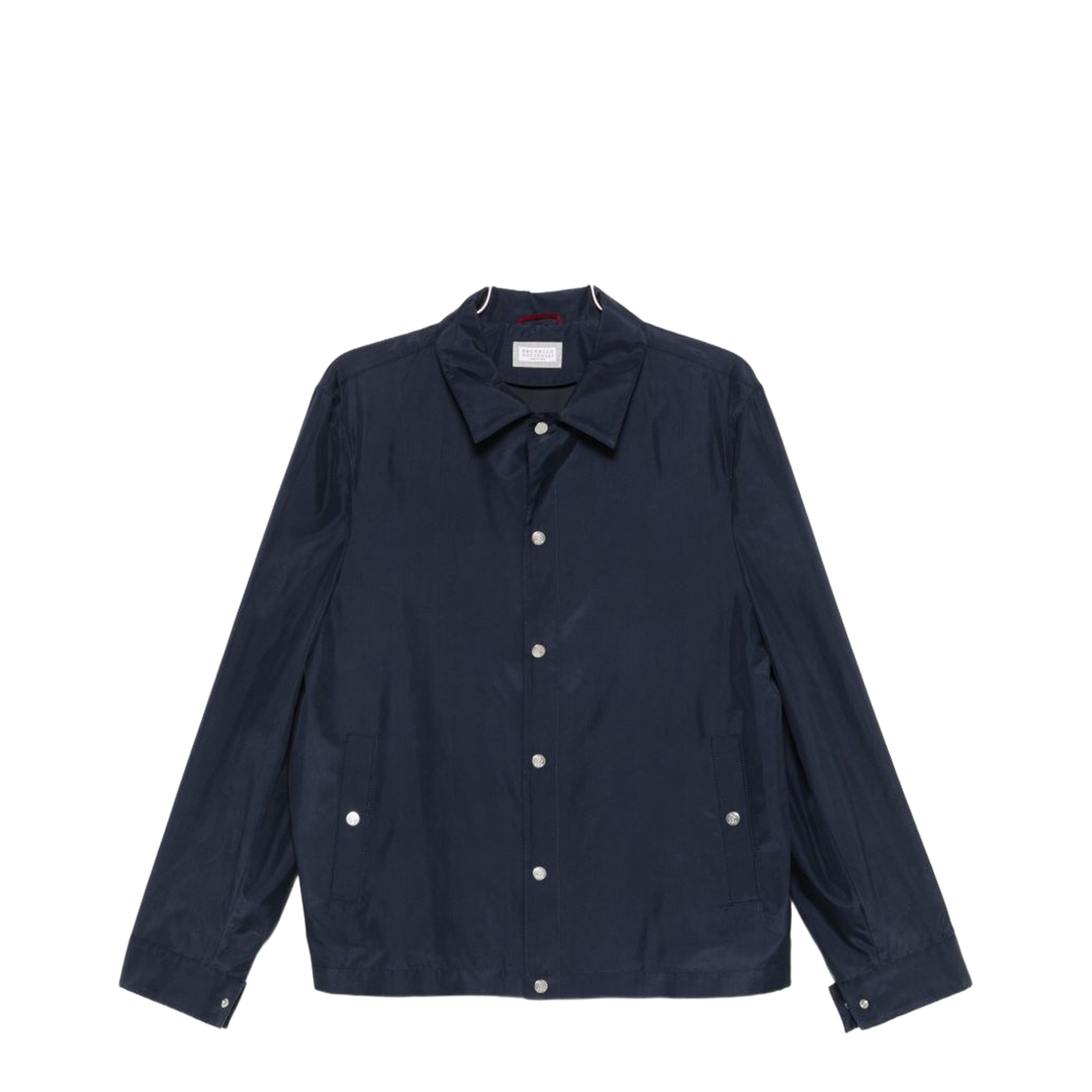 Buttoned Silk Jacket Blue