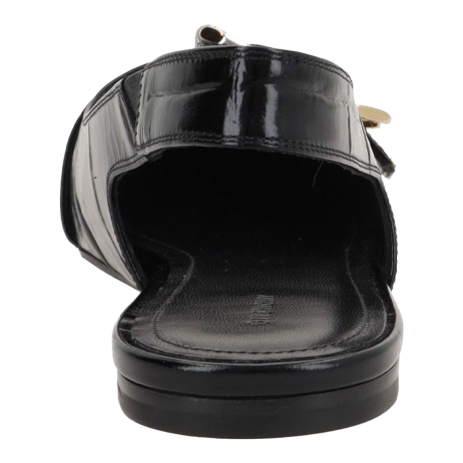 Embossed Crocodile Effect Flat Shoes