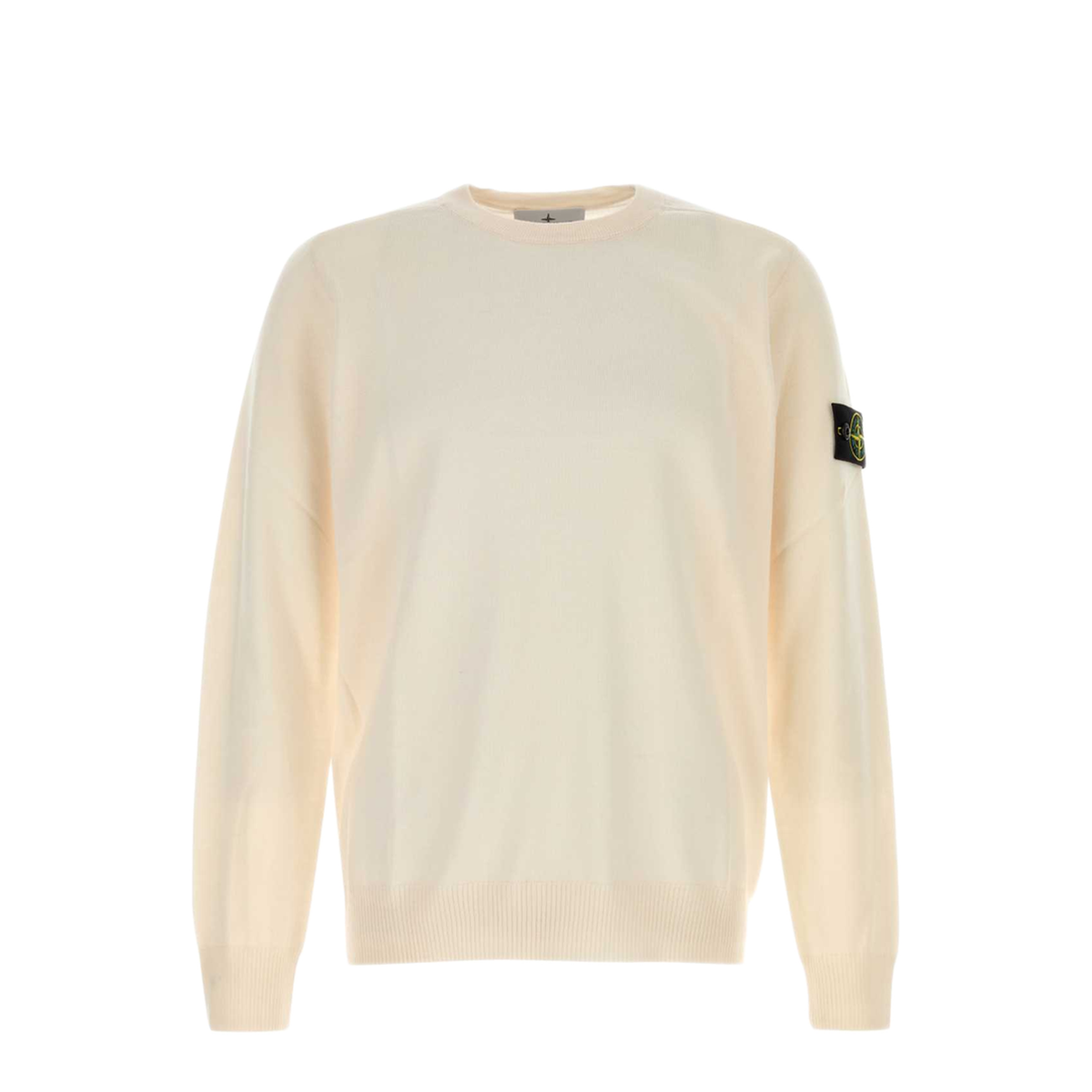 MAYFEYR - Stone Island - Ivory Wool Crew Neck Sweater - L2S155100071S00C4V0093