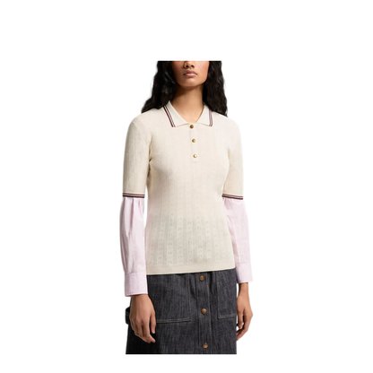 MAYFEYR - Moncler - Rhombus And Logo Pattern Cotton Polo Shirt - L10939A00005M9371043