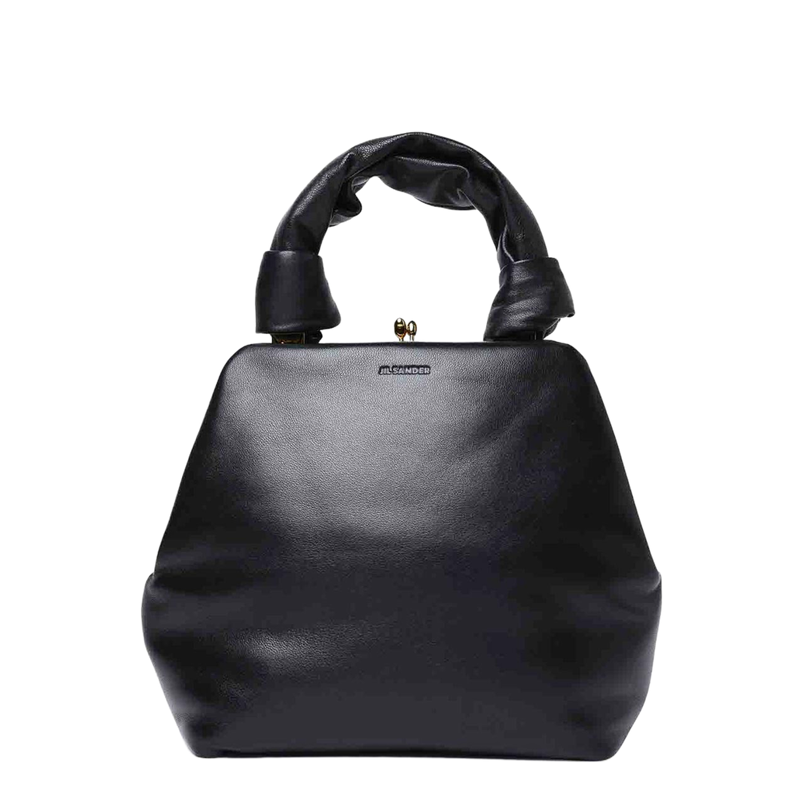 Goji Square Black Leather Small Bag