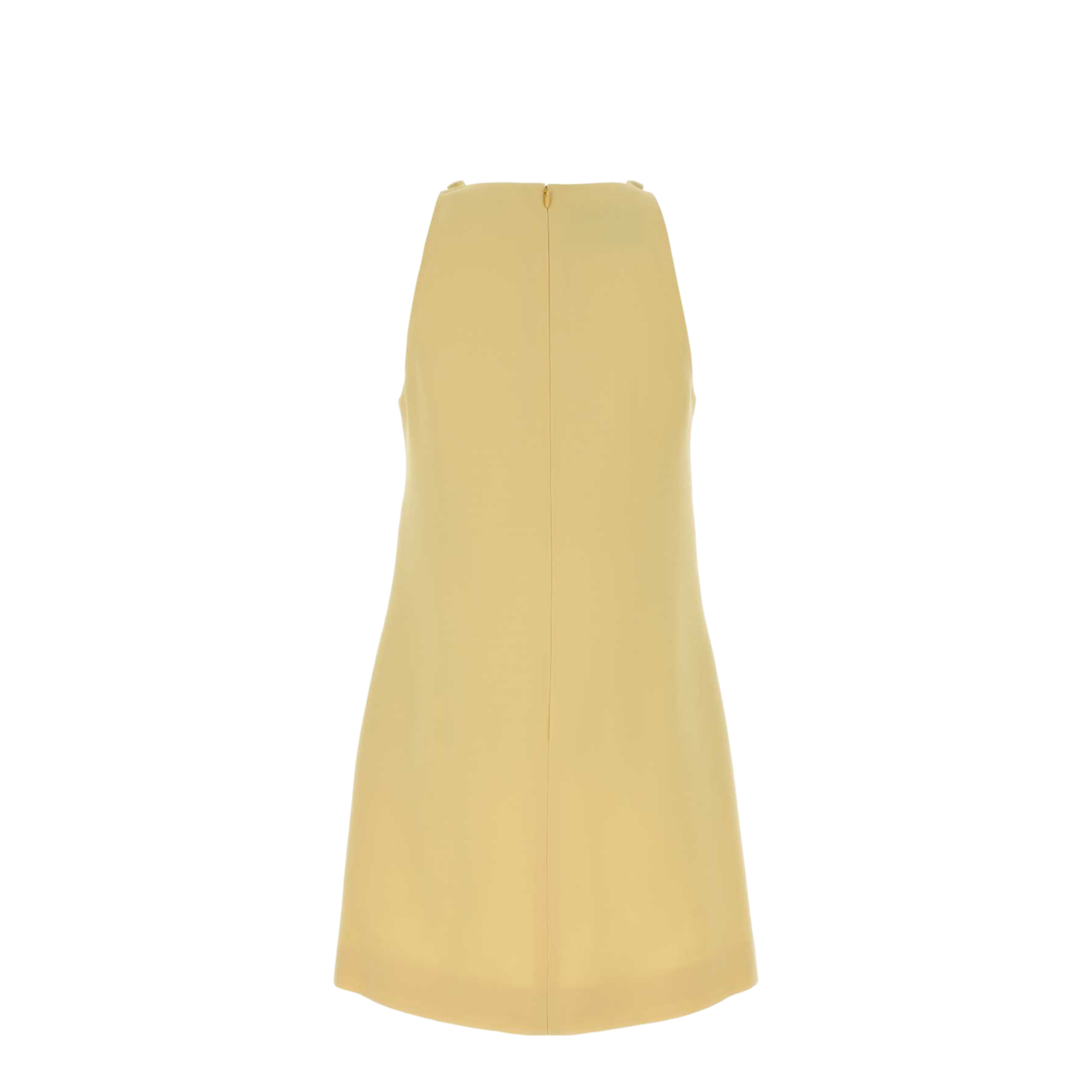 Yellow Wool Blend Mini Dress