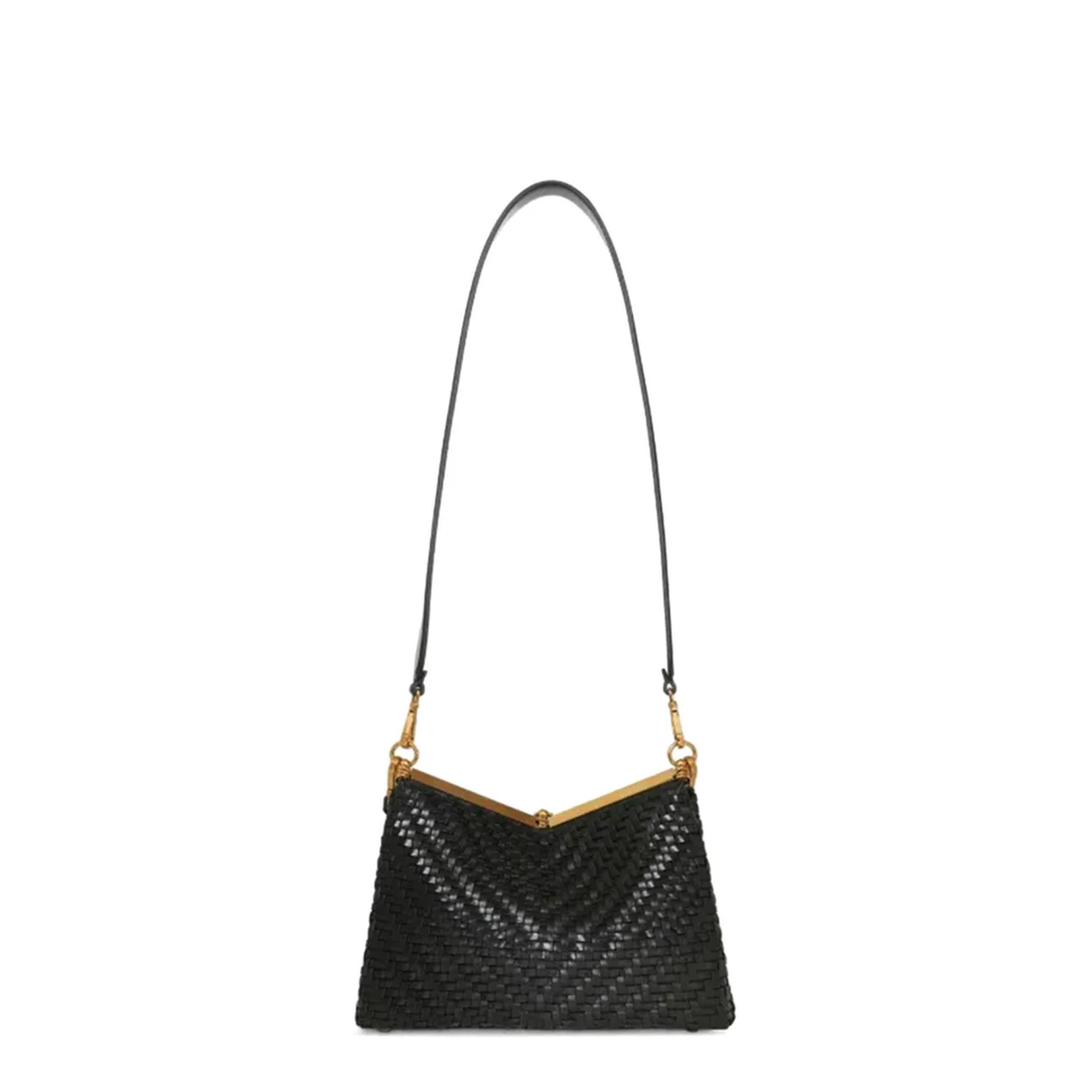 Small Vela Bag Pink Woven Leather