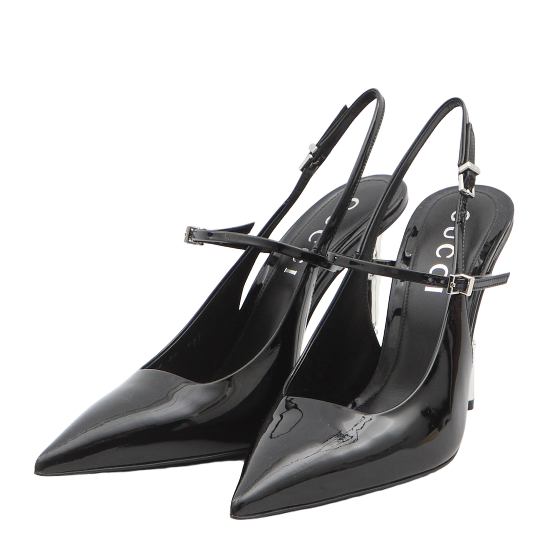 Bamboo 105 Slingback Pumps In Patent Leather