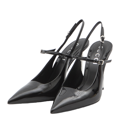 Bamboo 105 Slingback Pumps In Patent Leather