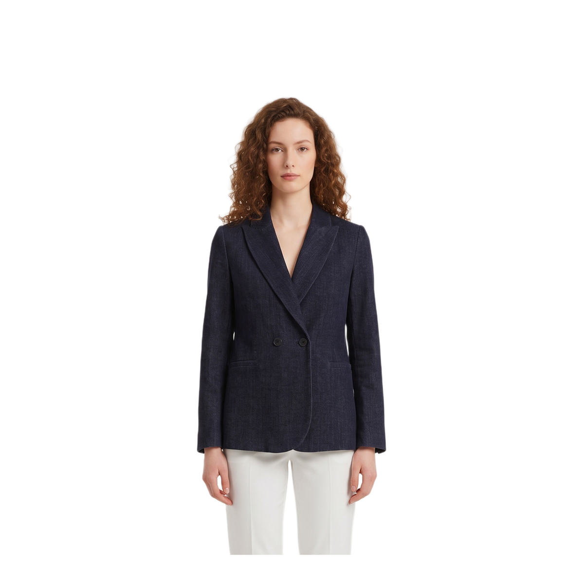 MAYFEYR - SUTTON NEW YORK - Navy Velvet Double Breasted Jacket - 4959443814