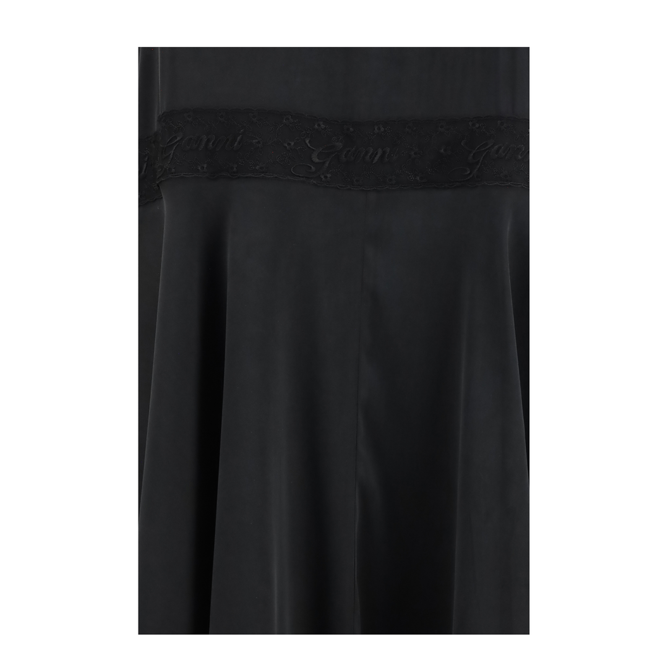 MAYFEYR - Ganni - Silk Maxi Dress With Lace Details - A1030668099