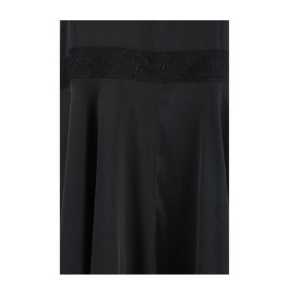 MAYFEYR - Ganni - Silk Maxi Dress With Lace Details - A1030668099