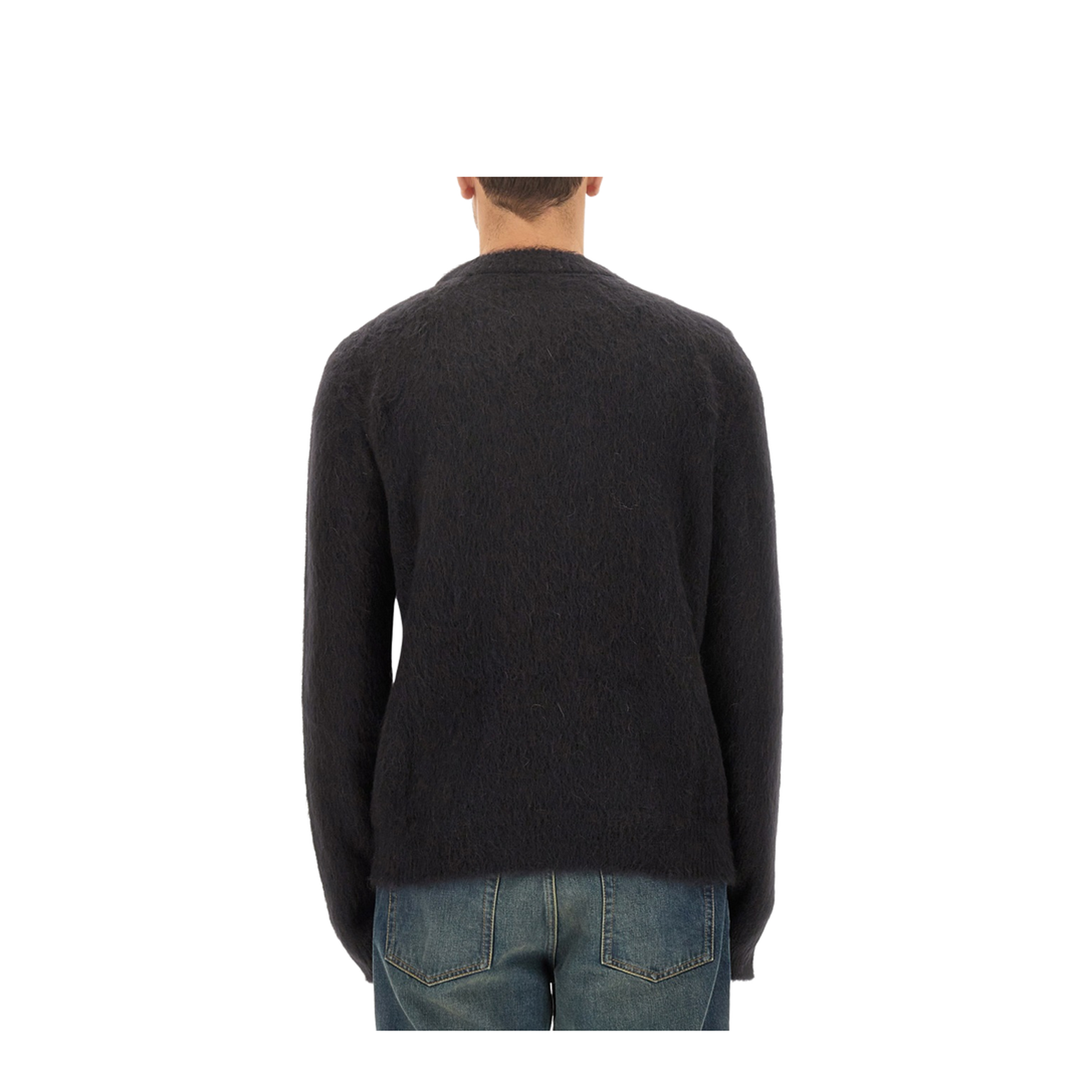 Logo-Print Brushed-Finish Jumper