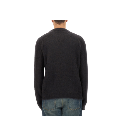 Logo-Print Brushed-Finish Jumper
