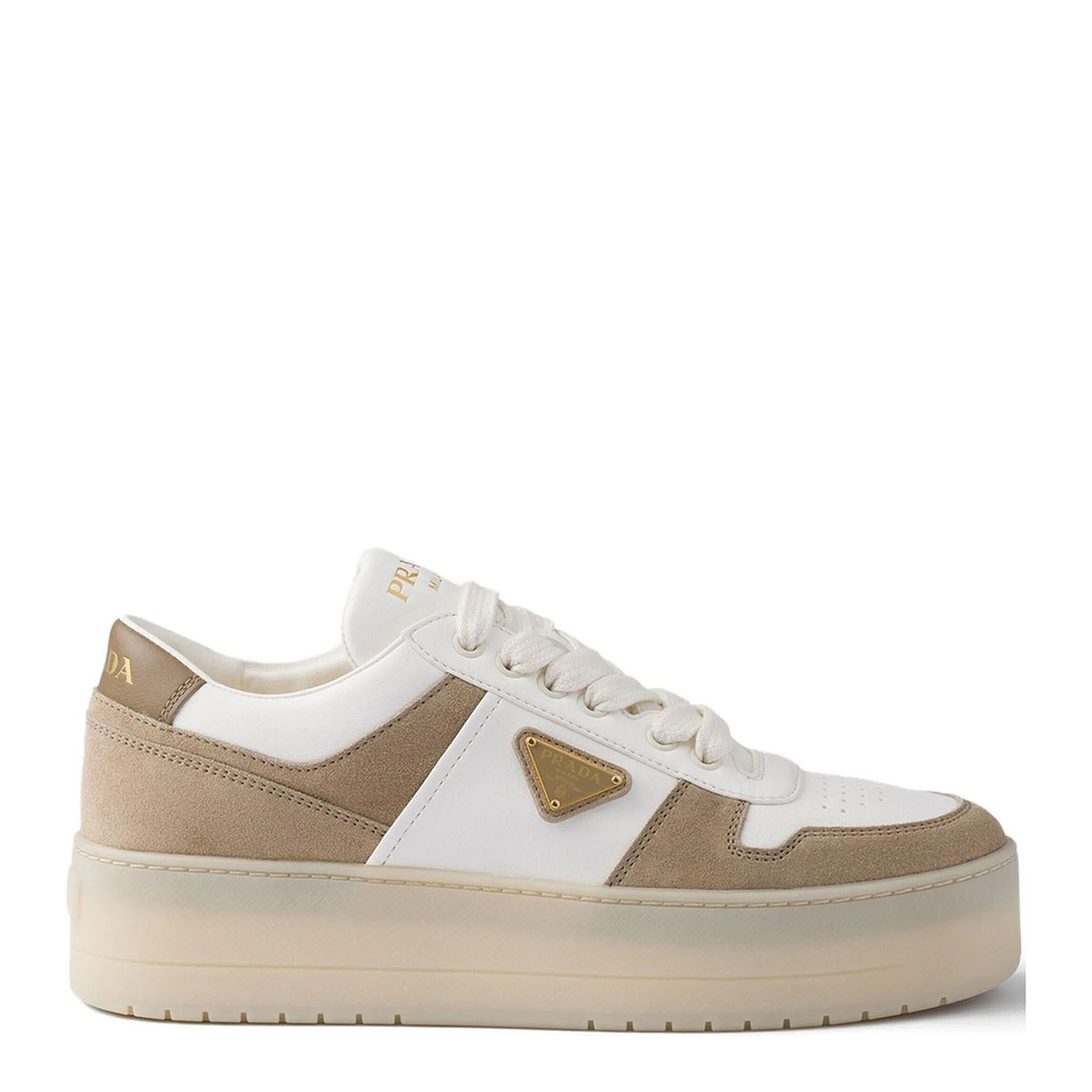 MAYFEYR - Prada - Downtown Bold Nappa Leather And Suede Sneakers - 1E792MFD050MLOF0F24