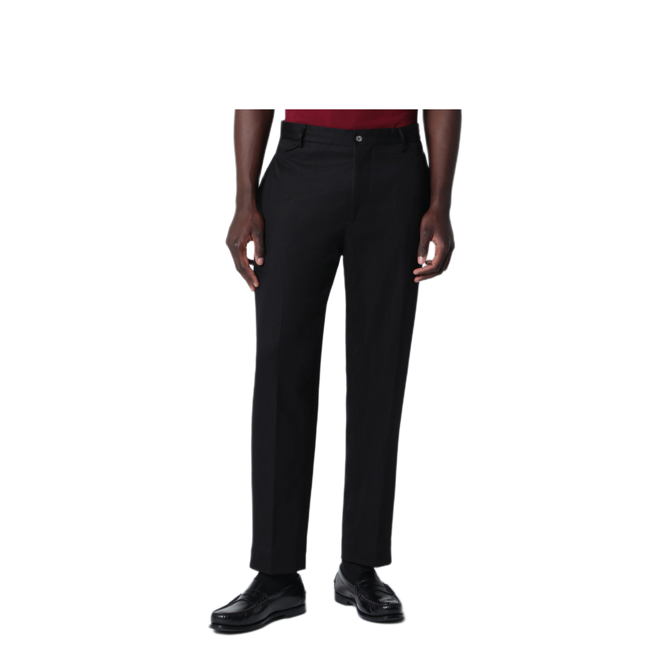 MAYFEYR - Santaniello - Black Cotton And Linen Trousers - 2828CO99