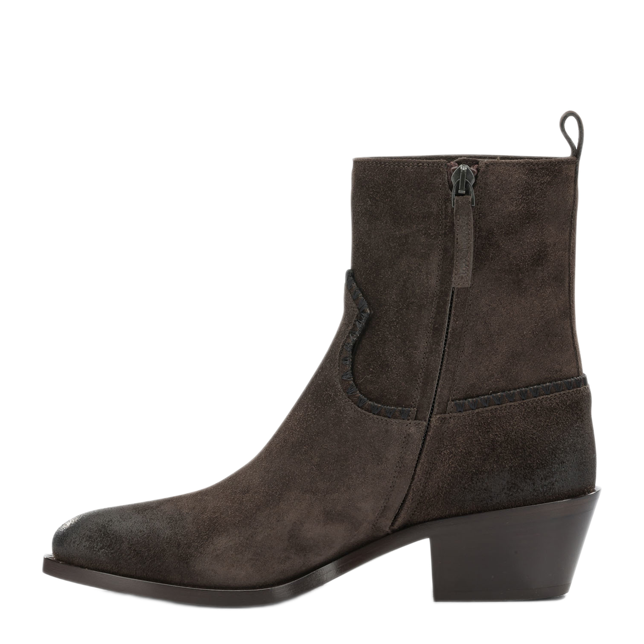 MAYFEYR - Sartore - Velour 45Mm Ankle Boots With Zipper - SR5009VELOURPEPE571
