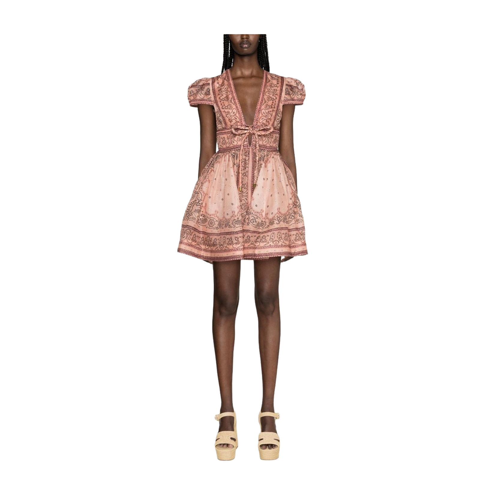 Pink Bandana Print Mini Dress