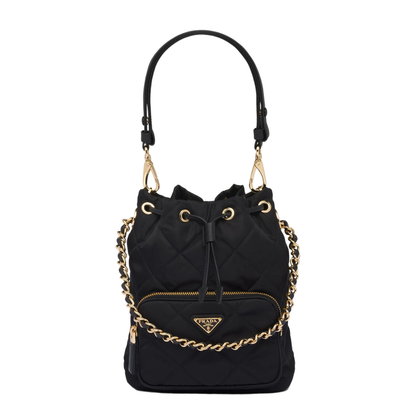 Black Re-Nylon Bucket Bag