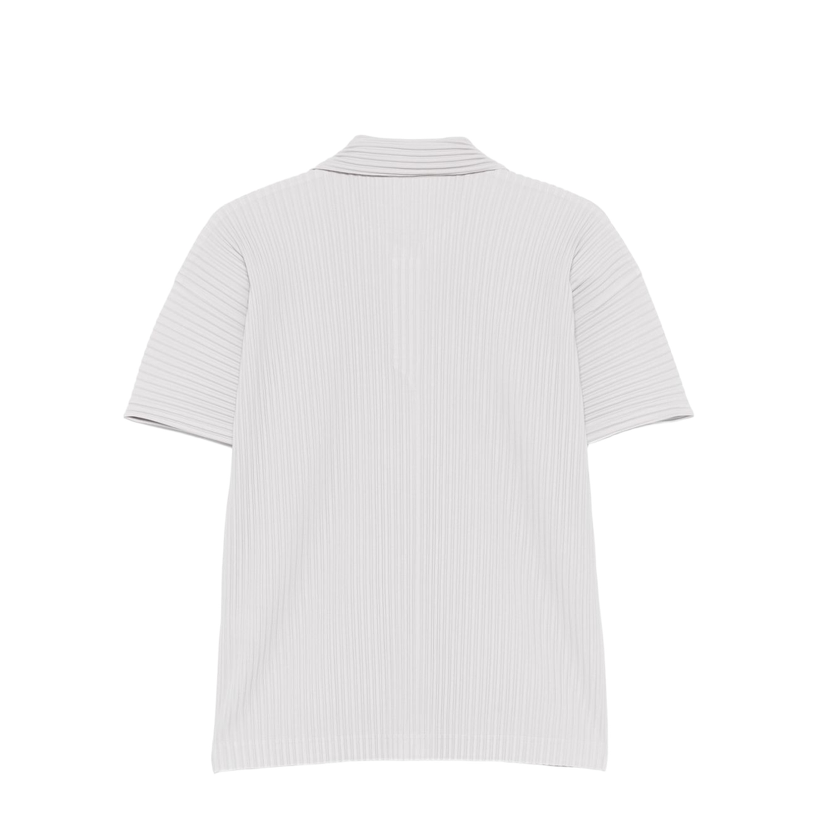 Light Grey Split Neck Short Sleeves