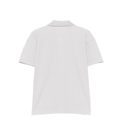 Light Grey Split Neck Short Sleeves
