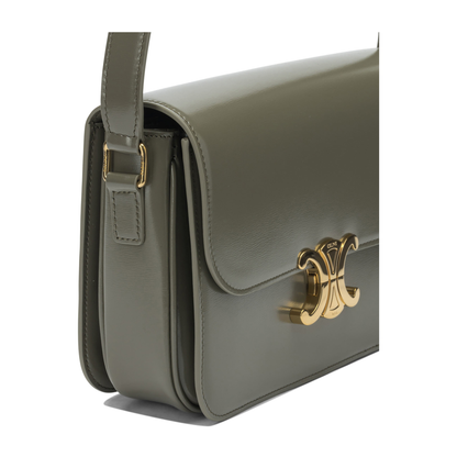 Triomphe Calfskin Crossbody Bag - Golden Khaki