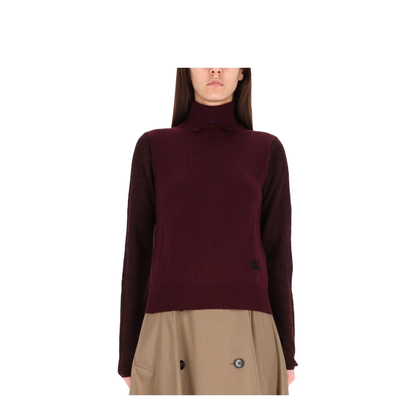 Wool Blend Sweater - Dark Red