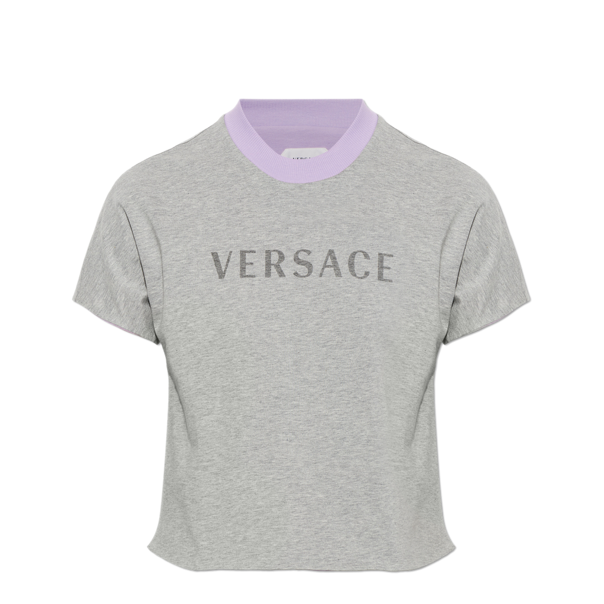 MAYFEYR - Versace - Reversible Grey Lilac Cotton Jersey T Shirt - 10260021A187322EZ00