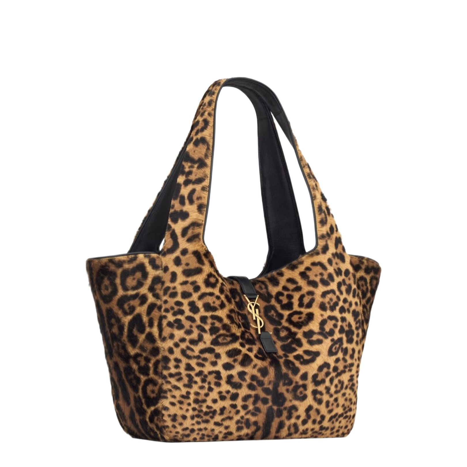 Printed Calf Hair Bea Shopping Bag