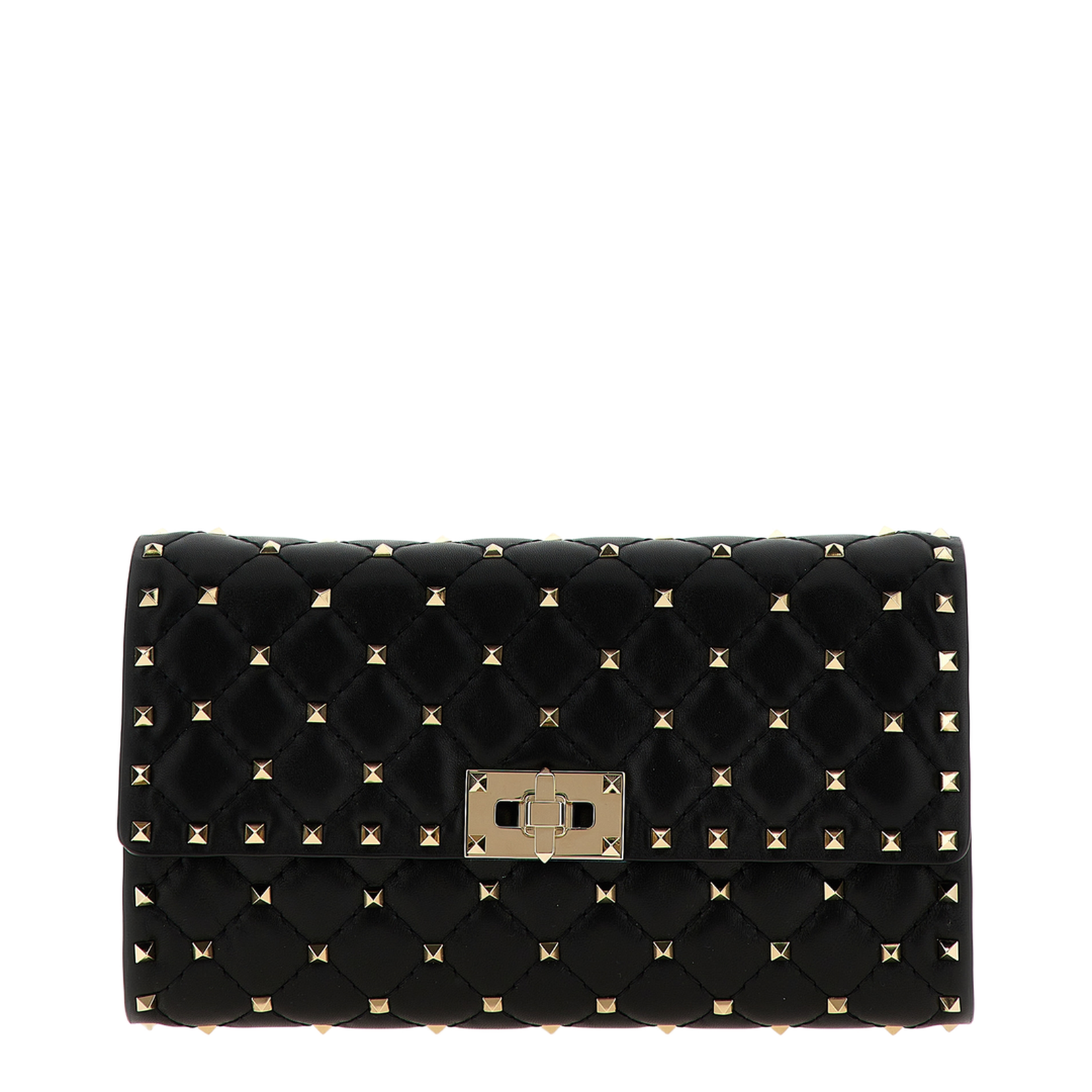 Rockstud Spike Nappa Leather Crossbody Clutch Bag