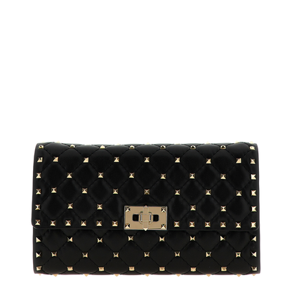 Rockstud Spike Nappa Leather Crossbody Clutch Bag