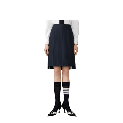 MAYFEYR - Thom Browne - Pleated Wool Midi Skirt - FGCA40UF1063