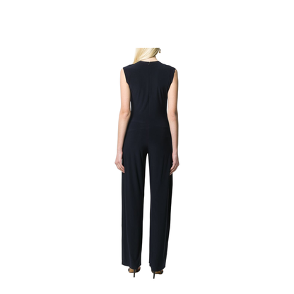 Stretch Fabric Jumpsuit - Dark Blue