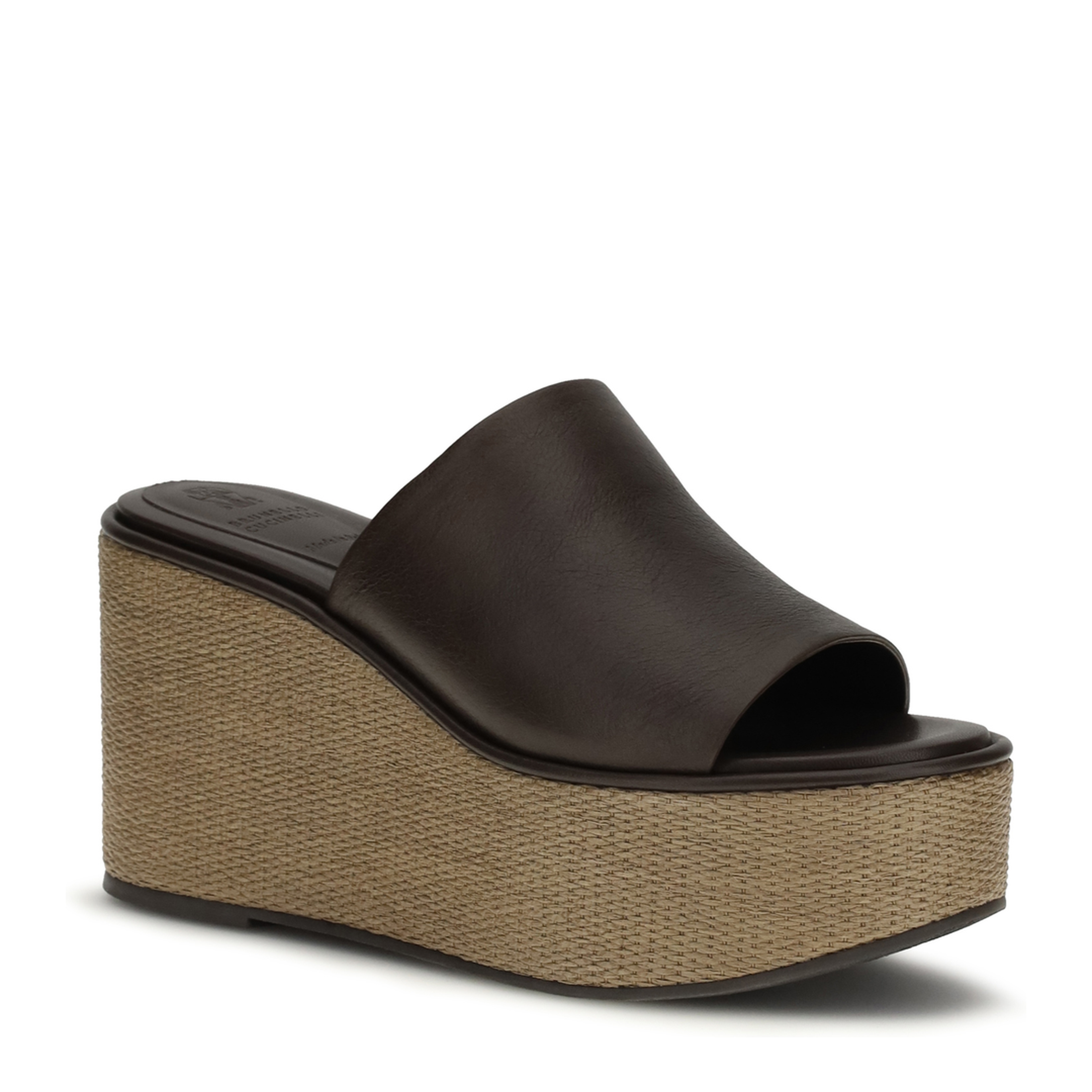 MAYFEYR - Brunello Cucinelli - Leather Wedge Sandals - MZSLG3213