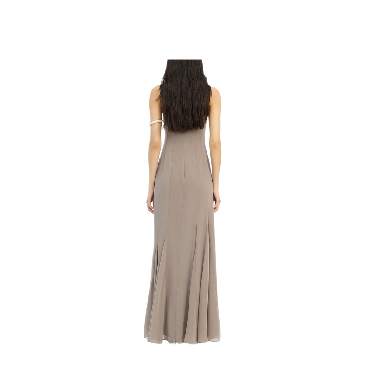 MAYFEYR - Rotate - Long Chiffon Dress With Shoulder Straps - 115519816