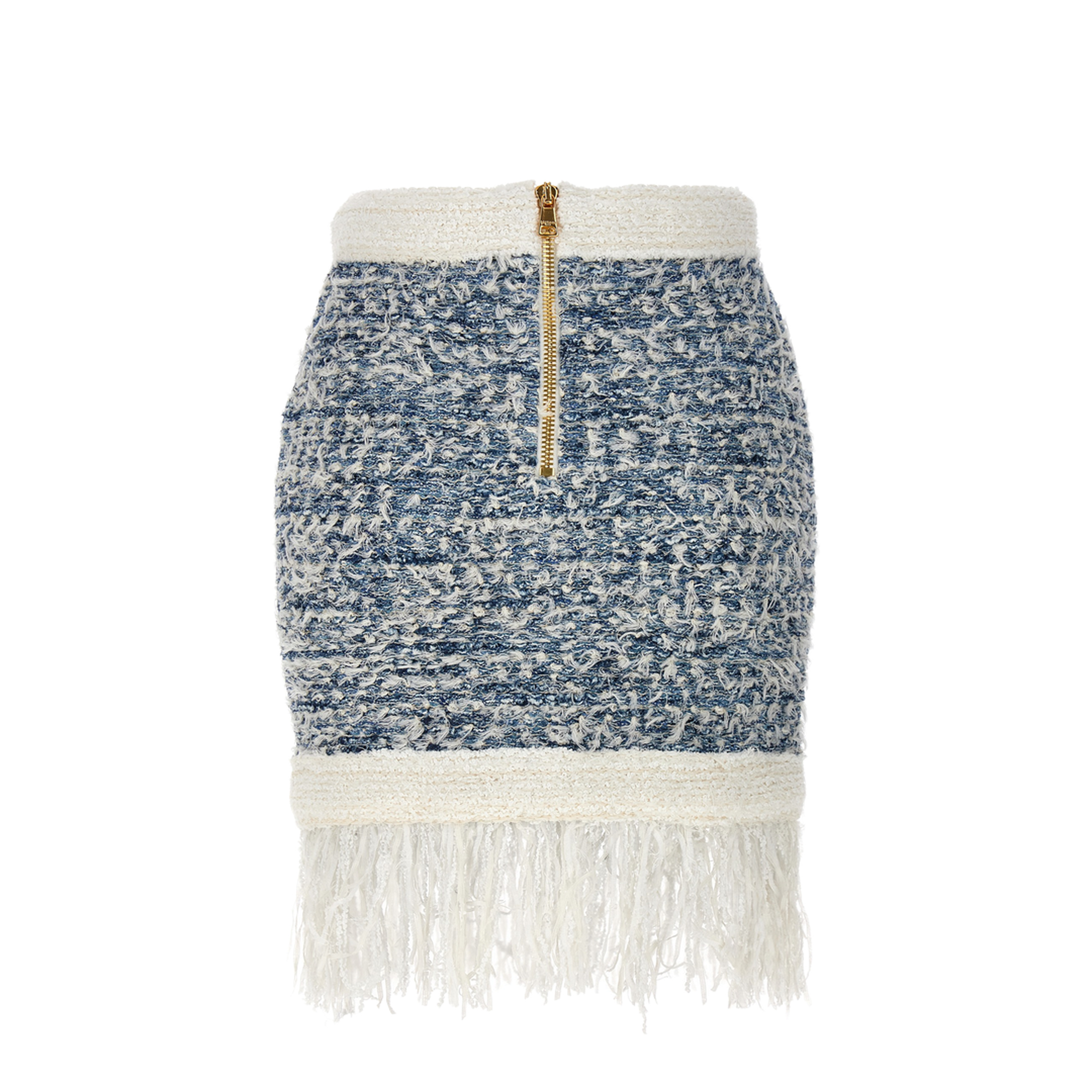 Fringed Tweed Skirt