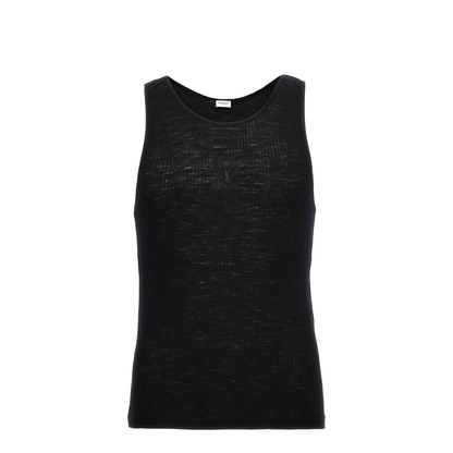 Semi-Sheer Ribbed Tank Top
