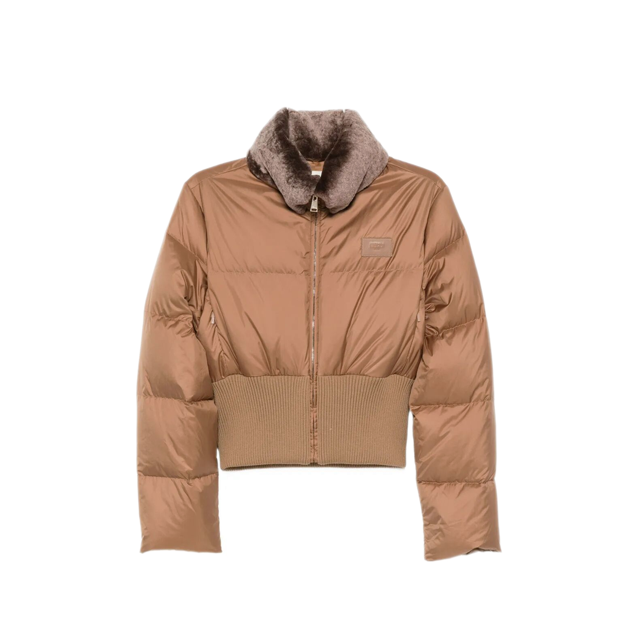 MAYFEYR - Fendi - Short Padded Down Jacket With Shearling Collar - FAN214AT8VF1T6O